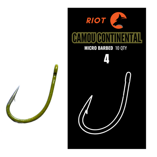 Riot Camou Continental Micro Barbed Size 4 10uds