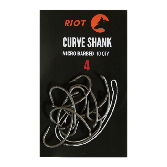 Riot Curve Shank Micro Barbed Size 4 10uds