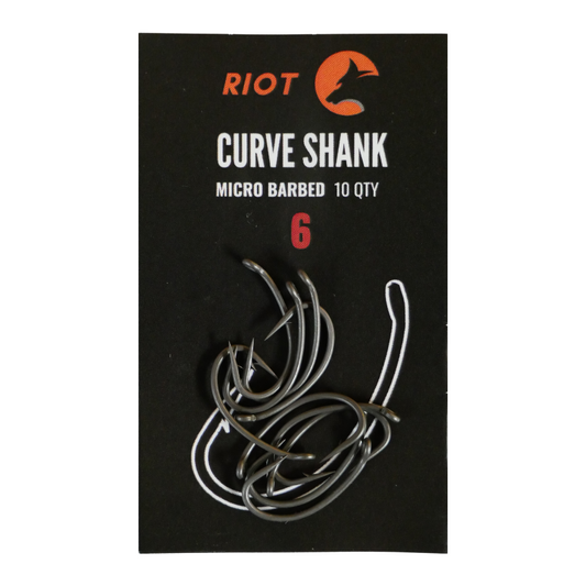 Riot Curve Shank Micro Barbed Size 6 10uds